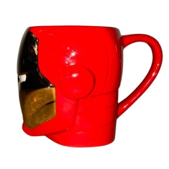 Marvel Iron Man 3D Helmet Mug 12 Oz Red & Gold Ceramic Cup Collectible - Picture 3 of 6